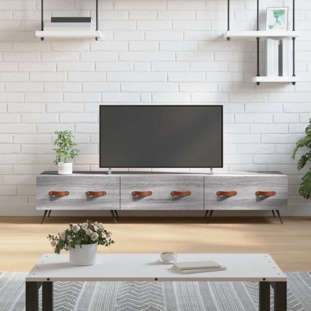 Berkfield Home TV Cabinet Grey Sonoma 150x36x30 cm Engineered Wood - Size: 150 x 36 x 30 cm - image 1