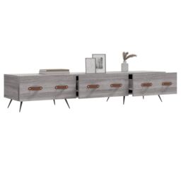 Berkfield Home TV Cabinet Grey Sonoma 150x36x30 cm Engineered Wood - Size: 150 x 36 x 30 cm - thumbnail 4