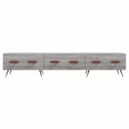Berkfield Home TV Cabinet Grey Sonoma 150x36x30 cm Engineered Wood - Size: 150 x 36 x 30 cm - thumbnail 5