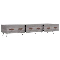 Berkfield Home TV Cabinet Grey Sonoma 150x36x30 cm Engineered Wood - Size: 150 x 36 x 30 cm - thumbnail 6