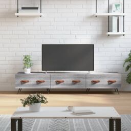Berkfield Home TV Cabinet Grey Sonoma 150x36x30 cm Engineered Wood - Size: 150 x 36 x 30 cm