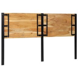 Berkfield Home Headboard 180 cm Solid Wood Acacia & Iron in Brown - thumbnail 5