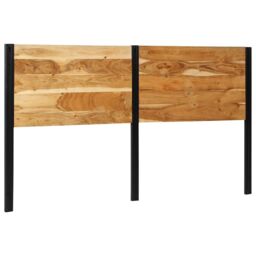 Berkfield Home Headboard 180 cm Solid Wood Acacia & Iron in Brown - thumbnail 2