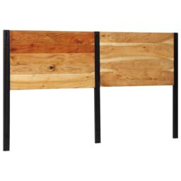 Berkfield Home Headboard 180 cm Solid Wood Acacia & Iron in Brown - thumbnail 1