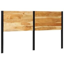 Berkfield Home Headboard 180 cm Solid Wood Acacia & Iron in Brown - thumbnail 3