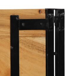 Berkfield Home Headboard 180 cm Solid Wood Acacia & Iron in Brown - thumbnail 8