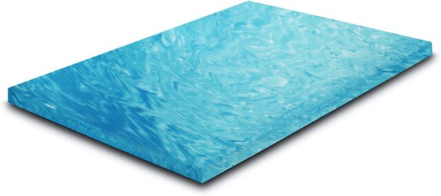 Rest Relax Memory Gel High Reacting Foam Orthopaedic Mattress Topper, 5cm in Blue - Size: Double - image 1
