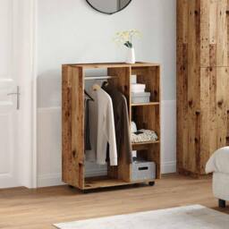 Berkfield Home Wardrobe Old Wood 80x40x110 cm Engineered Wood in Brown - Size: 80 x 40 x 110 cm - thumbnail 1
