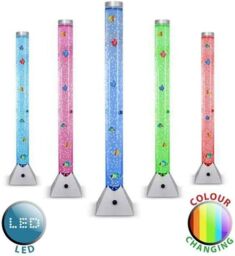 Elex Stunning 90cm Colour Changing LED Mood Bubble Tower Lamp Fish Water Tube Floor Standing Lamp Light - thumbnail 1