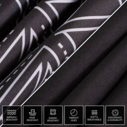 Grace Luxury Microfiber Duvet Cover Set Durable Bedding Sets in Black - Size: Super King - thumbnail 7