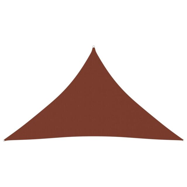 Berkfield Home Sunshade Sail Oxford Fabric Triangular 2.5x2.5x3.5 m Terracotta in Brown - image 1