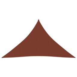 Berkfield Home Sunshade Sail Oxford Fabric Triangular 2.5x2.5x3.5 m Terracotta in Brown - thumbnail 1