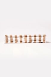 Homescapes Cotton Thick Stripe Floor Cushion in Beige - Size: 50 cm x 50 cm - thumbnail 5