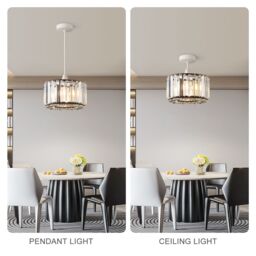 Harper Living Easy Fit Pendant Shade, Matt Black Ceiling Light Shade, Diameter 23cm - thumbnail 4