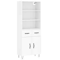 Berkfield Home Highboard White 69.5x34x180 cm Engineered Wood - thumbnail 2