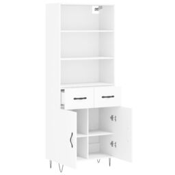 Berkfield Home Highboard White 69.5x34x180 cm Engineered Wood - thumbnail 4