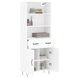 Berkfield Home Highboard White 69.5x34x180 cm Engineered Wood - thumbnail 3