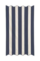 Allure Bath Fashions Large Scalloped Striped Beach Towel - 100% Cotton in Navy