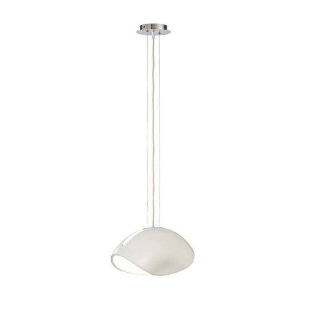 Netlighting Pasion Oval Pendant 3 Light E27 Gloss WhitePolished Chrome in White - image 1