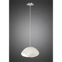 Netlighting Pasion Oval Pendant 3 Light E27 Gloss WhitePolished Chrome in White - thumbnail 2
