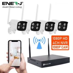 ENER-J WiFi NVR kit (8ch wireless NVR+4pc wireless camera) 2.0MP-1080P, With ENERJSMART App, UK Plug with CE in White - thumbnail 4