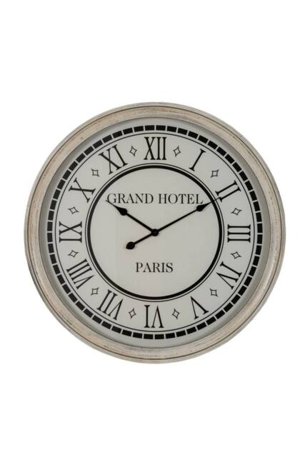 KDMD Hotel Paris Large Grey Glass Front Wall Mantel Clock - image 1