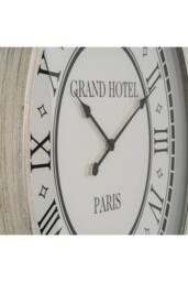 KDMD Hotel Paris Large Grey Glass Front Wall Mantel Clock - thumbnail 2