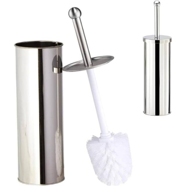 KORVIXA Bathroom Toilet Brush Holder Freestanding in Silver - image 1