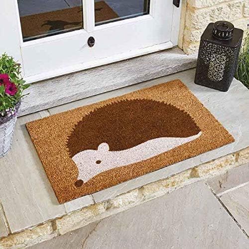 Marco Paul Brown Coir Hedgehog Nonslip Doormat 75x45cm - Size: 45 cm x 75 cm - image 1