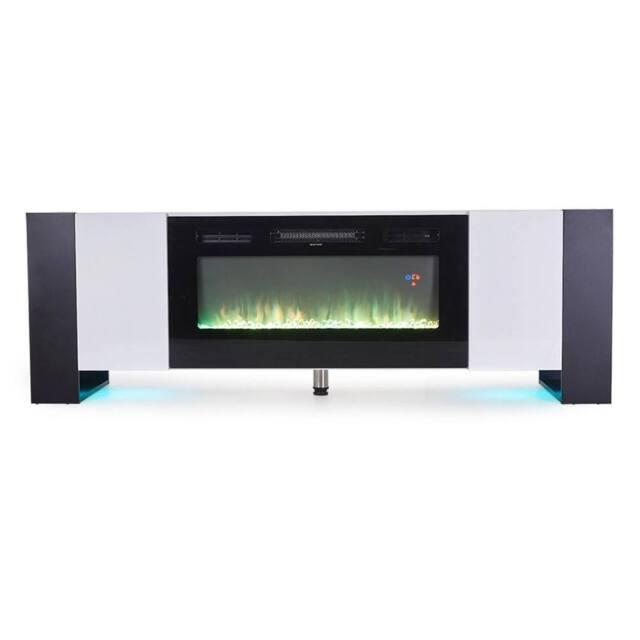 "FLAVORA 36"" Electric Fireplace with TV Stand Unit Cabinet in White" - image 1