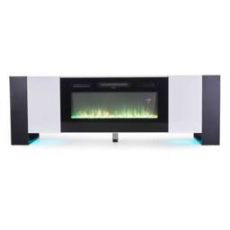 "FLAVORA 36"" Electric Fireplace with TV Stand Unit Cabinet in White"