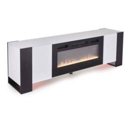 "FLAVORA 36"" Electric Fireplace with TV Stand Unit Cabinet in White" - thumbnail 5