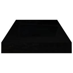 Berkfield Home Durable Floating Wall Shelves 2 pcs High Gloss Black 50x23x3.8 cm MDF - thumbnail 6