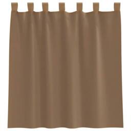 Berkfield Home Voile Curtains with Loops 2 pcs Light Brown 140x140 cm - thumbnail 4
