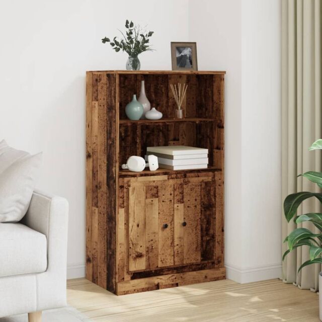 Berkfield Home Highboard Old Wood 60x35.5x103.5 cm Engineered Wood in Brown - image 1
