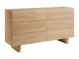 Vente-unique 6-Drawer Chest Of Drawers - MDF - Natural - LUDIMA in Light Oak - thumbnail 4