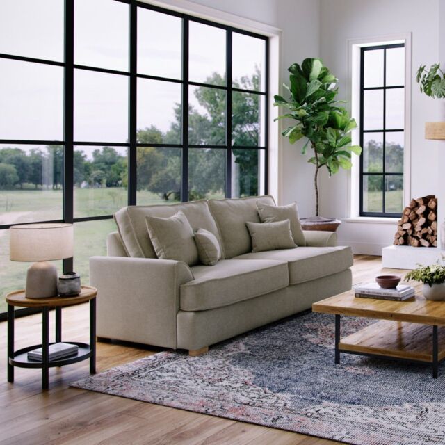 The Great Sofa Company Ophelia 3 Seater Chenille Sofa in Stone - image 1