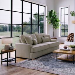 The Great Sofa Company Ophelia 3 Seater Chenille Sofa in Stone