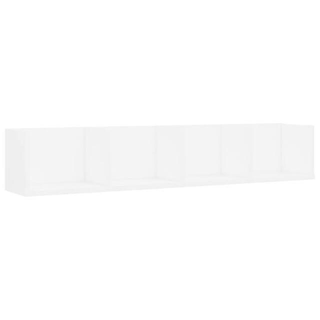 Berkfield Home CD Wall Shelf White 100x18x18 cm Engineered Wood - Size: 100 x 18 x 18 cm - image 1