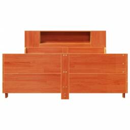Berkfield Home Full Bed Frame without Mattress Wax Brown 140x200 cm Solid Wood Pine - thumbnail 4