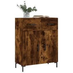 Berkfield Home Sideboard Smoked Oak 69.5x34x90 cm Engineered Wood in Brown - thumbnail 3