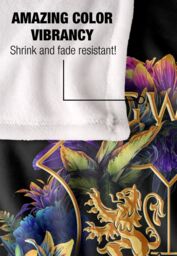 Harry Potter Hogwarts Multi-Colored Floral Crest Officially Licensed Silky Touch Super Soft Throw Blanket 152x127 cm in White - thumbnail 4