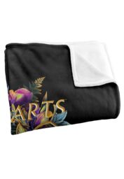 Harry Potter Hogwarts Multi-Colored Floral Crest Officially Licensed Silky Touch Super Soft Throw Blanket 152x127 cm in White - thumbnail 3