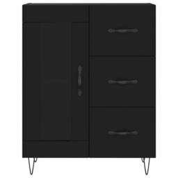 Berkfield Home Highboard Black 69.5x34x180 cm Engineered Wood - thumbnail 8