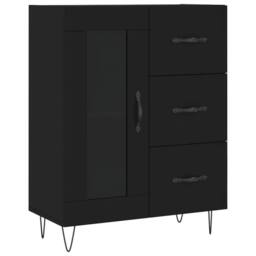 Berkfield Home Highboard Black 69.5x34x180 cm Engineered Wood - thumbnail 7