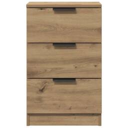 Berkfield Home Classic Bedside Cabinets 2 pcs Artisan Oak 40x36x65 cm Engineered Wood in Brown - Size: 40 x 36 x 65 cm - thumbnail 5