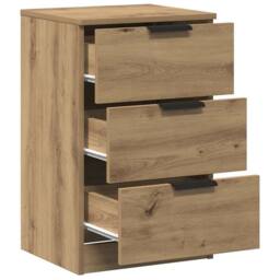 Berkfield Home Classic Bedside Cabinets 2 pcs Artisan Oak 40x36x65 cm Engineered Wood in Brown - Size: 40 x 36 x 65 cm - thumbnail 4