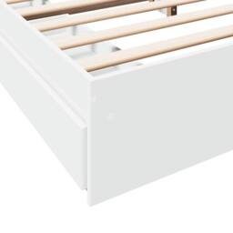 Berkfield Home Modern Bed Frame with Drawers without Mattress White 180x200 cm S - Size: Super King - thumbnail 8