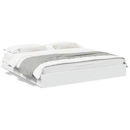 Berkfield Home Modern Bed Frame with Drawers without Mattress White 180x200 cm S - Size: Super King - thumbnail 3