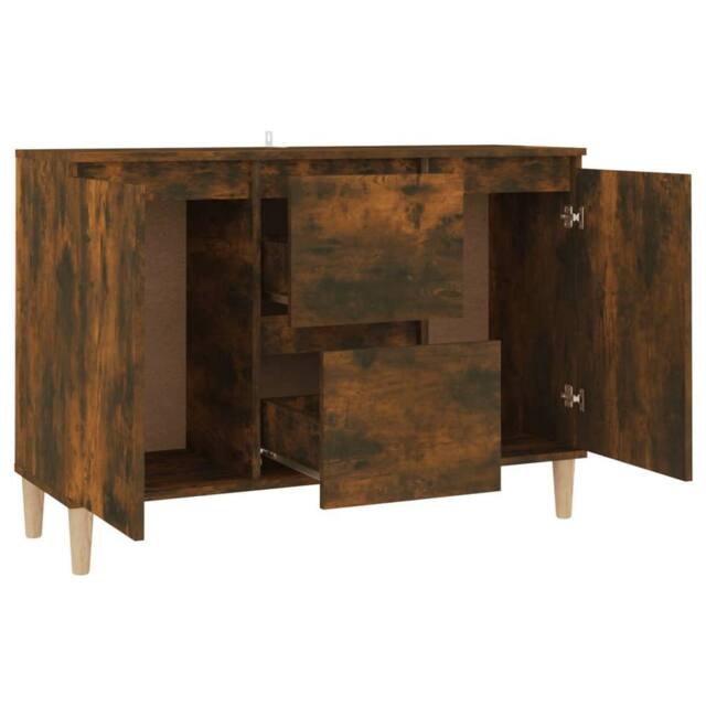 Berkfield Home Sideboard Smoked Oak 103.5x35x70 cm Engineered Wood in Brown - image 1